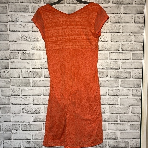 Athleta printed orange dress - Picture 4 of 4